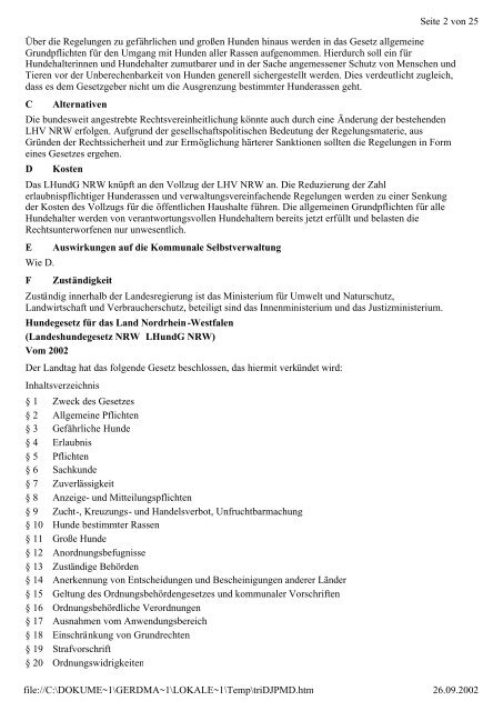 LANDTAG NORDRHEIN-WESTFALEN Drucksache 13/2387 13 ...