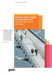 Sharing deal insight - pwc