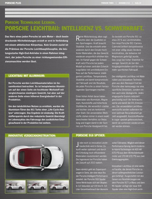 Ausgabe 3/12 - Porsche Zentrum Aschaffenburg