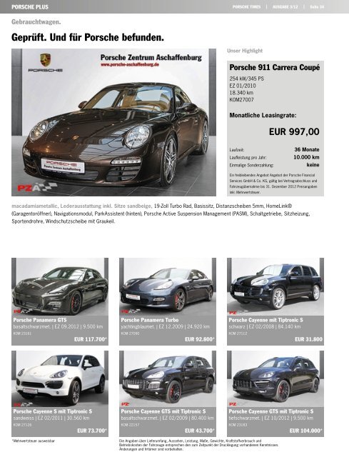 Ausgabe 3/12 - Porsche Zentrum Aschaffenburg