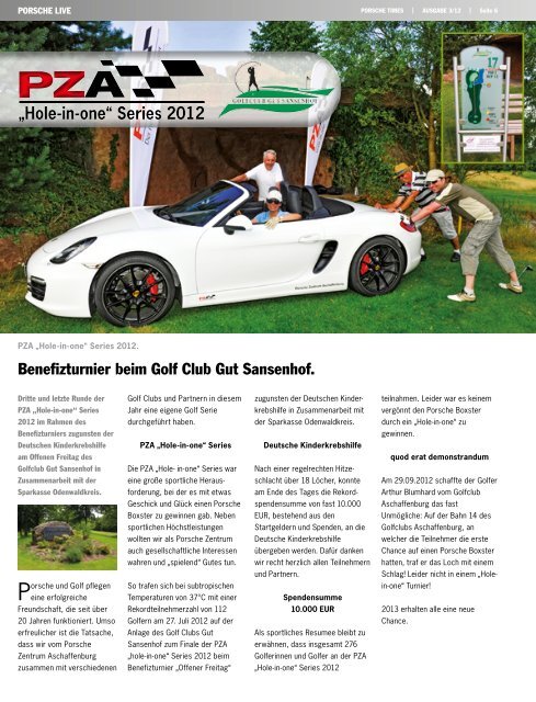 Ausgabe 3/12 - Porsche Zentrum Aschaffenburg