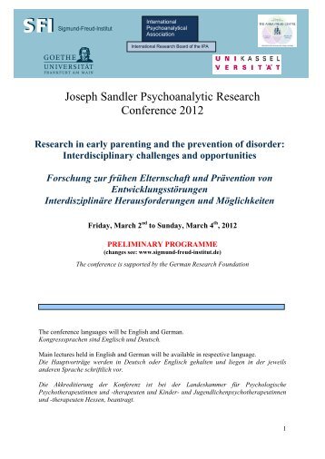 Joseph Sandler Psychoanalytic Research Conference 2012
