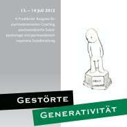 Gestörte Generativität - Sigmund-Freud-Institut