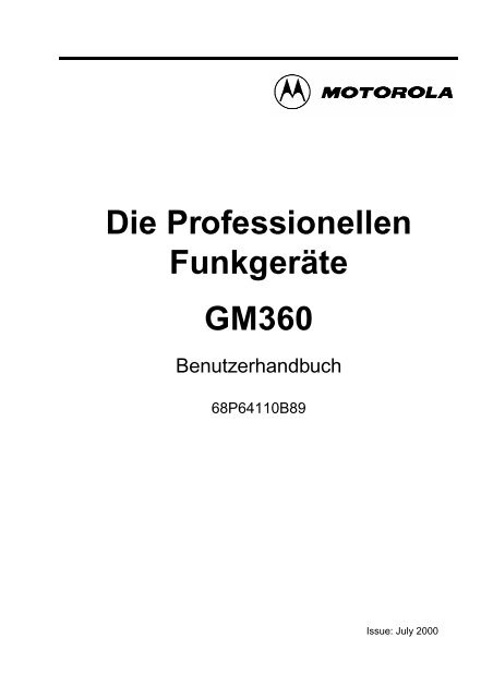 GM360 Professional Mobile Radio