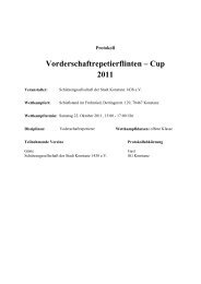 Vorderschaftrepetierflinten – Cup 2011 - Schützengesellschaft der ...