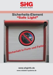 Flyer Safe Light.SHG.15.04.08 - SHG Rolladen-Systeme GmbH