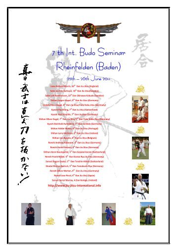 7 th Budo Seminar Rhf june 2011 - Shiragiku Dojo Remscheid