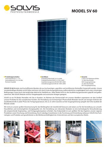 Solvis PV-Module