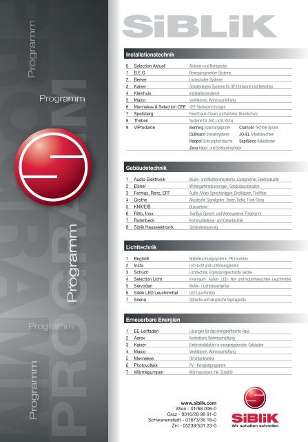 Notleuchten 2011 - Siblik Elektrik Ges.m.b.H. & Co. KG