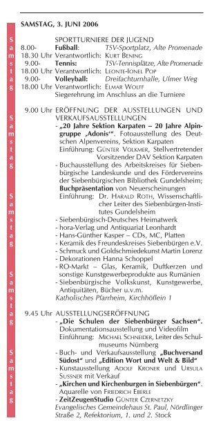 Programm des Heimattages 2006 (PDF) - Siebenbuerger.de