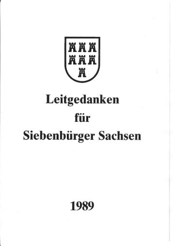 Leitgedanken für Siebenbürger Sachsen - Siebenbuerger.de