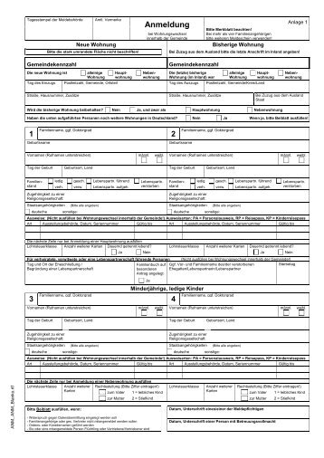Anmeldeformular bei Wohnungswechsel innerhalb der ... - Siegburg