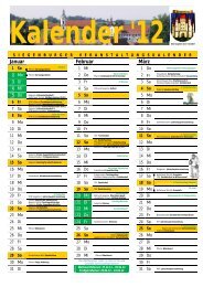 Veranstaltungskalender Markt Siegenburg 2012