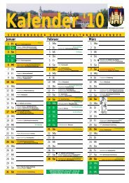 Veranstaltungskalender 2010 - Markt Siegenburg