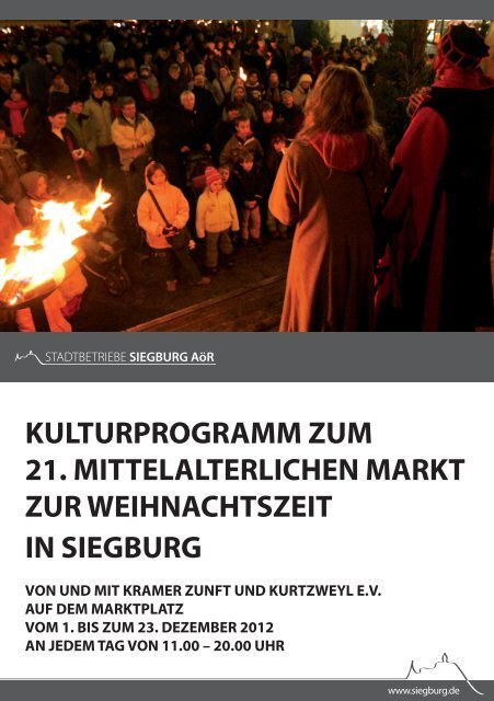 Programm Mittelaltermarkt (pdf ) - Siegburg