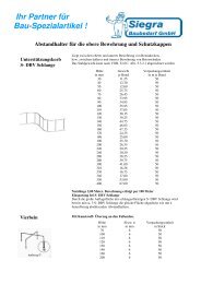 Abstandhalter obere Bewehrung