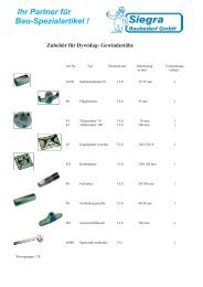 Wasserundurchlässige Spannstellen System Dywidag und Zubehör