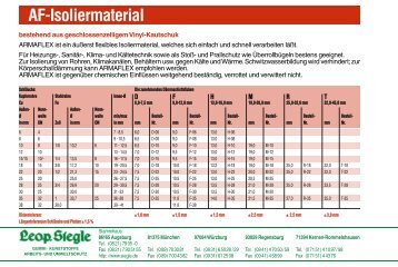 AF-Isoliermaterial - Siegle