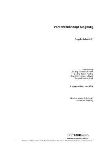 Verkehrskonzept (pdf ) - Siegburg