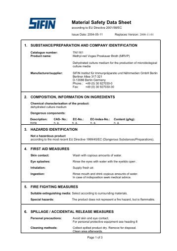 MSDS - SIFIN