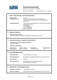 Sicherheitsdatenblatt - SIFIN