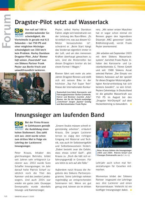 Ausgabe 1 / April 2005 - Sikkens GmbH