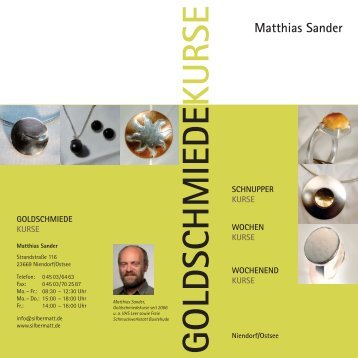 Flyer - Goldschmiedekurse Matthias Sander