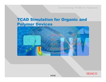 TCAD Simulation for Organic and Polymer Devices - Silvaco