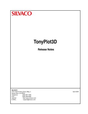 TonyPlot3D - Silvaco