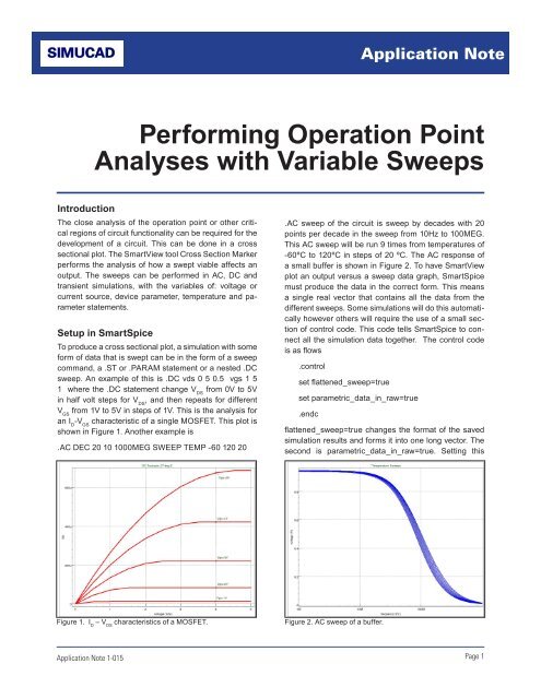 Variable Sweep Control Performing Operation Point Analyses with Variable Sweeps - Silvaco
