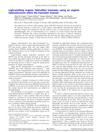 Light-emitting organic field-effect transistor using an ... - Silvaco