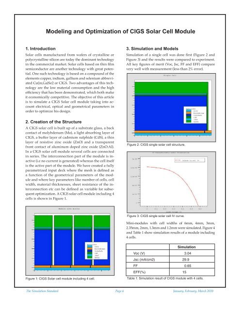 Modeling and Optimization of CIGS Solar Cell Module - Silvaco