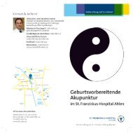 Info Geburtsvorbereitende Akupunktur - St. Franziskus-Hospital Ahlen