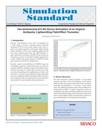 Two-dimensional ATLAS Device Simulation of an Organic ... - Silvaco