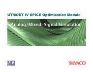 UTMOST IV SPICE Optimization Module - Silvaco