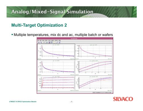 UTMOST IV SPICE Optimization Module - Silvaco
