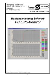 Betriebsanleitung Software PC LiPo-Control - Simprop