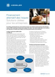 Factsheet Financement alternatif des risques