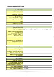 Checkliste Seminaranforderungen - Sinfonie