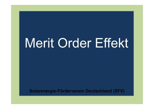 Merit-Order Effekt 040409 - SFV