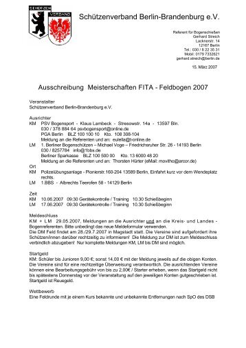 Schützenverband Berlin-Brandenburg e.V. - SGI Cottbus