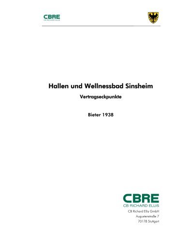 Anlage 2 Vertragseckpunkte - Stadt  Sinsheim