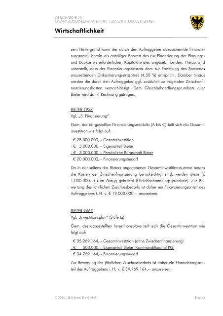 Anlage 1 Bewertungsvorschlag - Stadt Sinsheim
