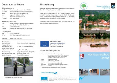 Hochwasserschutz Sinzing - Gemeinde Sinzing