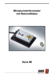 Miniaturinterferometer mit Retroreflektor Serie MI - SIOS Meßtechnik ...