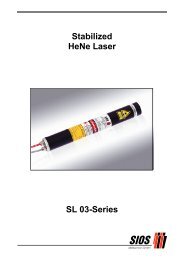 Stabilized HeNe Laser SL 03-Series - SIOS Meßtechnik GmbH