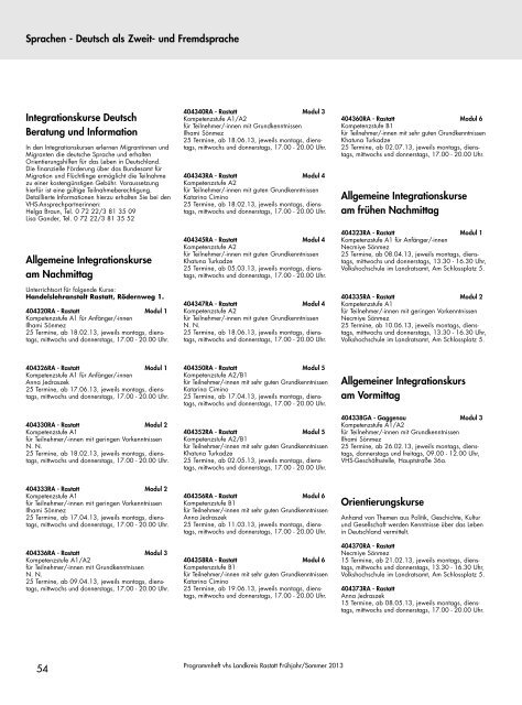 S 36-55 Kultur und Gesellschaft 1-11.qxd - Volkshochschule des ...