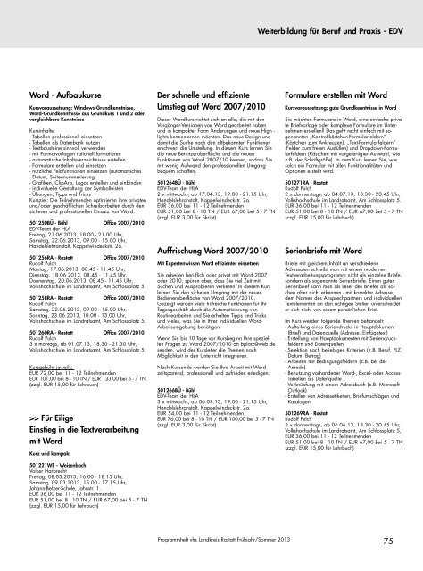 S 36-55 Kultur und Gesellschaft 1-11.qxd - Volkshochschule des ...