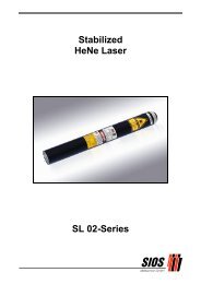 Stabilized HeNe Laser SL 02-Series - SIOS Meßtechnik GmbH