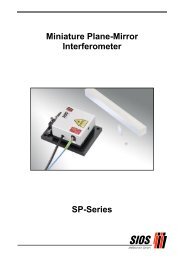 Serie SP Miniature Plane-Mirror Interferometer SP-Series - SIOS ...